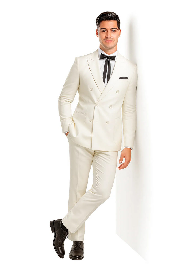 Mens Colonel Sanders KFC White Double Breasted Suit Costume