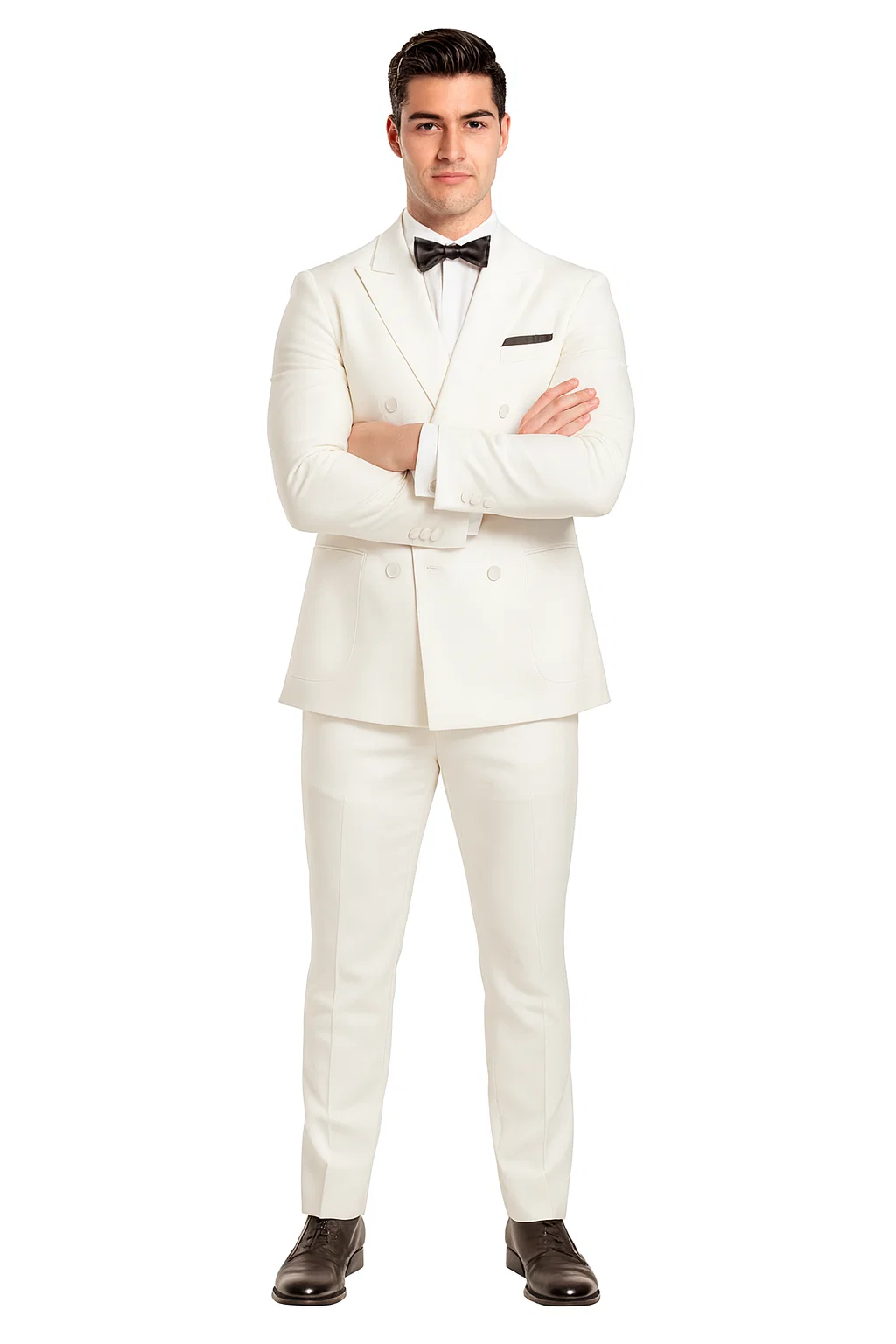 Mens Colonel Sanders KFC White Double Breasted Suit Costume
