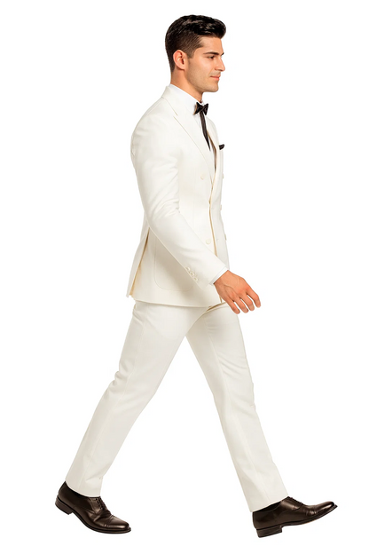 Mens Colonel Sanders KFC White Double Breasted Suit Costume