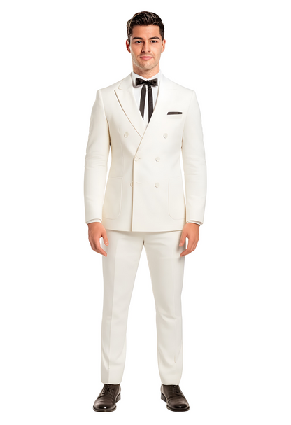 Mens Colonel Sanders KFC White Double Breasted Suit Costume