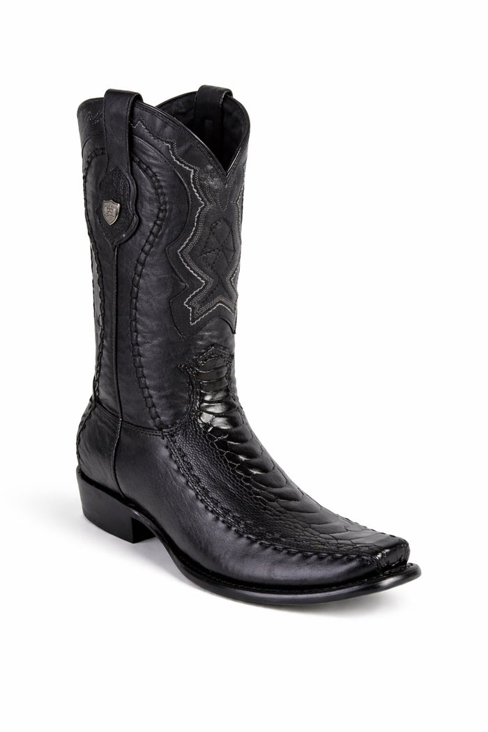 Men's Wild West Ostrich Leg with Deer Dubai Toe Boots 279F05