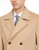 Men's Double Breasted Camel Peacoat - 3/4 Three Quarter Car Coat - Wool Topcoat 3   - from alligatorwarehouse.com