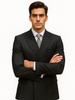 Mens Double Breasted Gangster Bold Pinstripe Suit in Black 5 SO1DSS-4_BLACK_36S  - from alligatorwarehouse.com