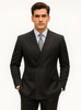 Mens Double Breasted Gangster Bold Pinstripe Suit in Black 7 SO1DSS-4_BLACK_36S  - from alligatorwarehouse.com