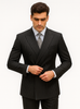 Mens Double Breasted Gangster Bold Pinstripe Suit in Black 8 SO1DSS-4_BLACK_36S  - from alligatorwarehouse.com