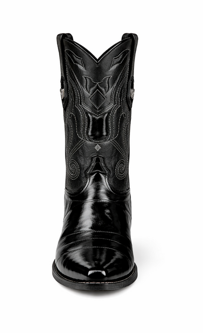 Mens Eel Black Pointy Mexican Boots