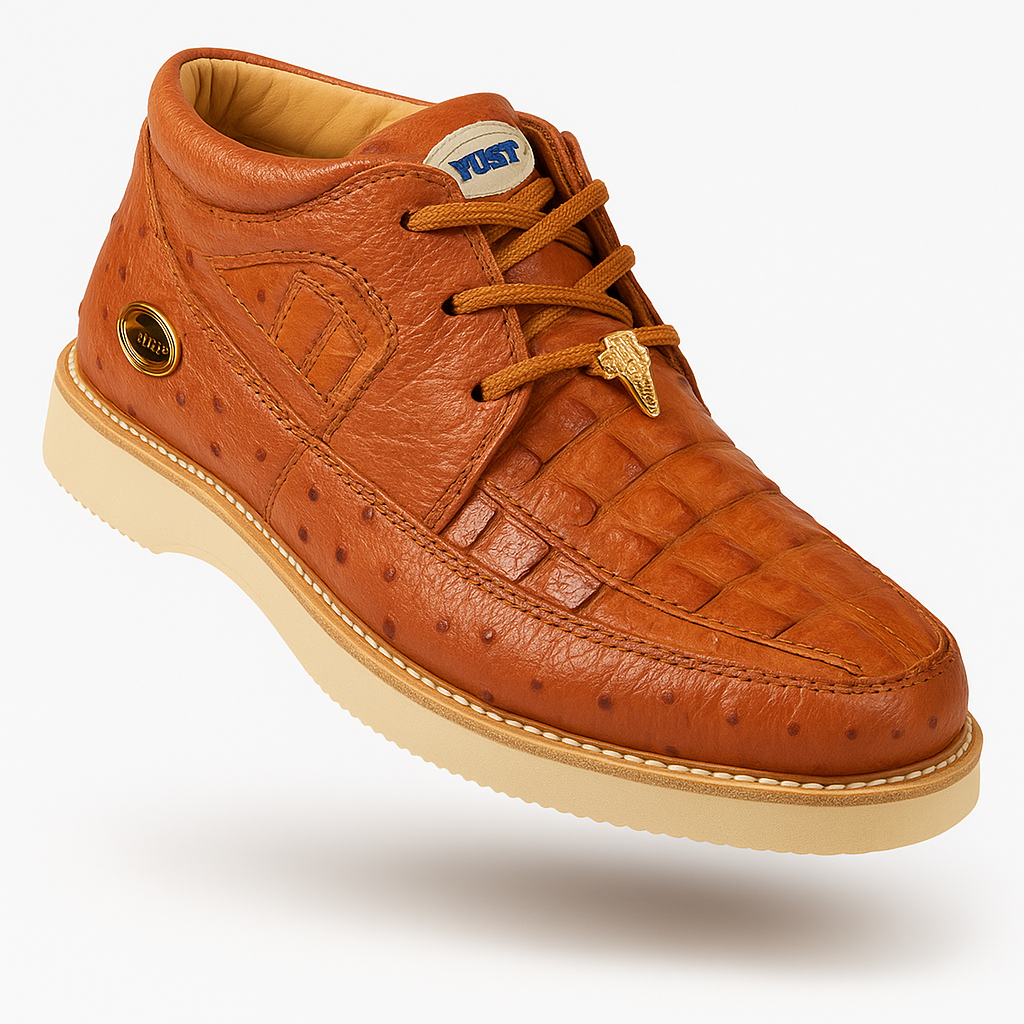 Men's Wild West Boots Caiman and Ostrich Skin Shoe 2ZA050203