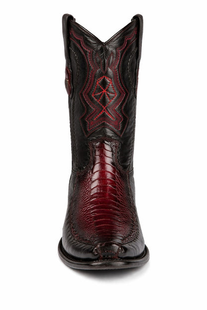 Men's Wild West Ostrich Leg with Deer Dubai Toe Boots 279F05