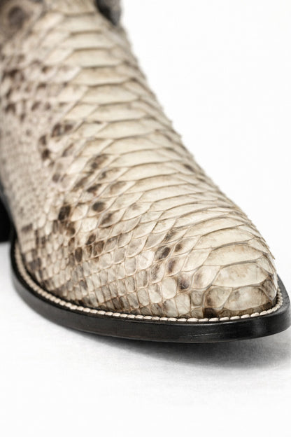 Men's Wild West Python Skin Yellow Gold J Toe Boots 29957