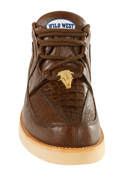 Men's Wild West Boots Caiman and Smooth Ostrich Skin Shoe 2ZA052807 2 2ZA052807-060  - from alligatorwarehouse.com