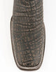 Men's Ferrini Acero Elephant Print Boots Handcrafted Black