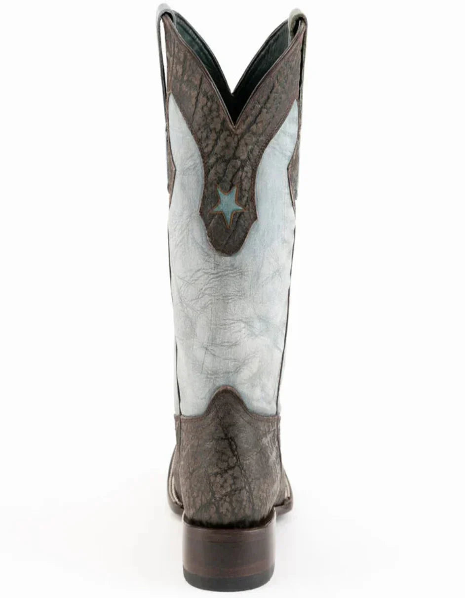 Men's Ferrini Acero Elephant Print Boots Handcrafted Black 3 12093-04-080-D  - from alligatorwarehouse.com