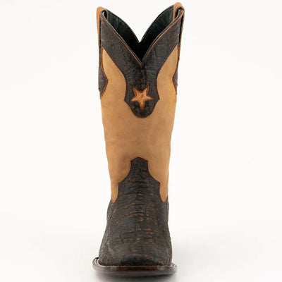 Men's Ferrini Acero Elephant Print Boots Handcrafted Nicotine 1209324 5 12093-24-080-D  - from alligatorwarehouse.com