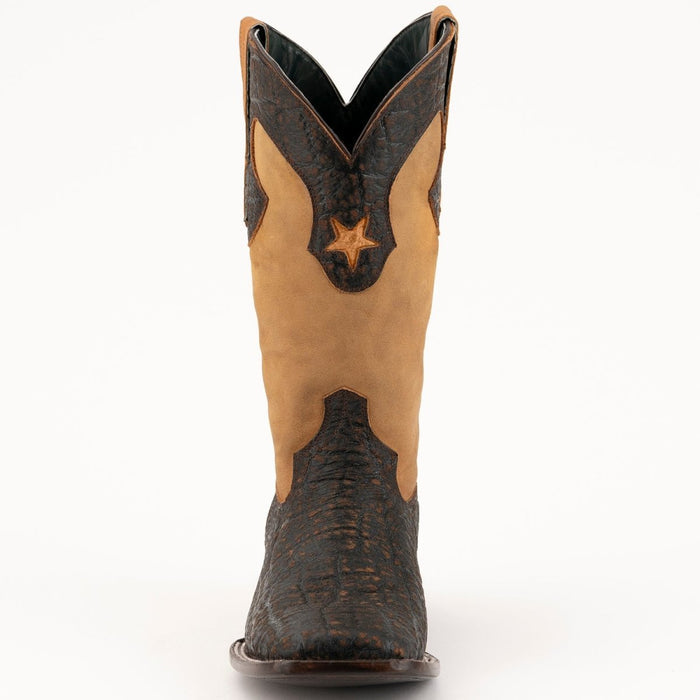 Men's Ferrini Acero Elephant Print Boots Handcrafted Nicotine 4   - from alligatorwarehouse.com