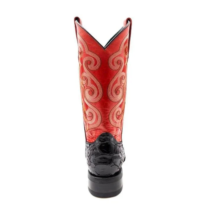 Men's Ferrini Kai Sea Turtle Print Boots Handcrafted Black 42593-04 4 42593-04-080-D  - from alligatorwarehouse.com