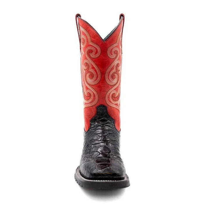 Men's Ferrini Kai Sea Turtle Print Boots Handcrafted Black 42593-04 5 42593-04-080-D  - from alligatorwarehouse.com