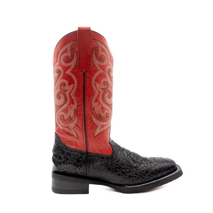 Men's Ferrini Kai Sea Turtle Print Boots Handcrafted Black 42593-04 3 42593-04-080-D  - from alligatorwarehouse.com
