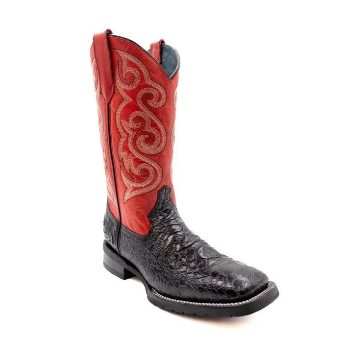 Men's Ferrini Kai Sea Turtle Print Boots Handcrafted Black 42593-04