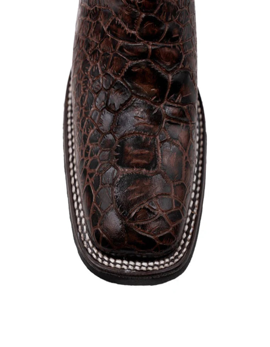 Men's Ferrini Kai Sea Turtle Print Boots Handcrafted Brown