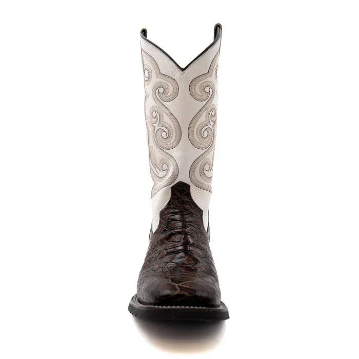 Men's Ferrini Kai Sea Turtle Print Boots Handcrafted Brown 42593-09 4 42593-09-085-D  - from alligatorwarehouse.com