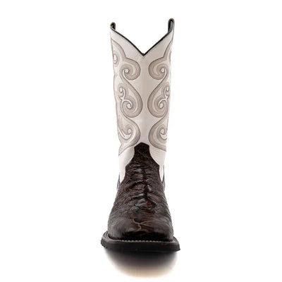 Men's Ferrini Kai Sea Turtle Print Boots Handcrafted Brown 3   - from alligatorwarehouse.com
