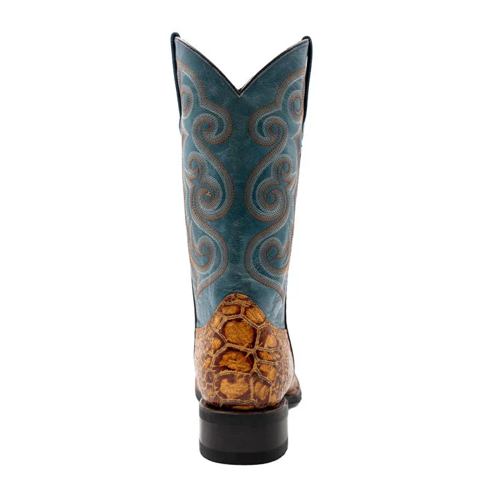 Men's Ferrini Kai Sea Turtle Print Boots Handcrafted Tan 42593-61 3 42593-61-080-D  - from alligatorwarehouse.com