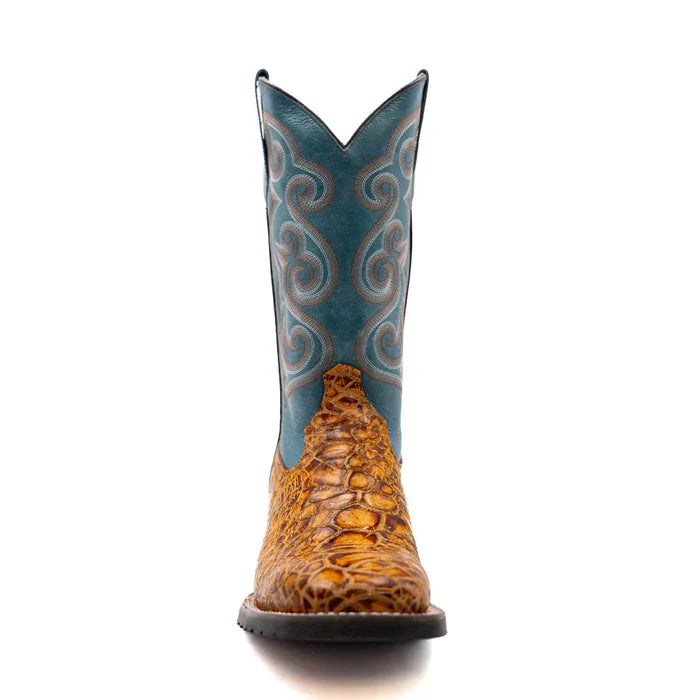 Men's Ferrini Kai Sea Turtle Print Boots Handcrafted Tan 42593-61 4 42593-61-080-D  - from alligatorwarehouse.com
