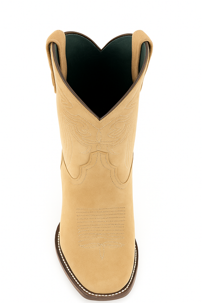 Ferrini Men's Roughrider Square Toe Boots Handcrafted - Taupe 3   - from alligatorwarehouse.com