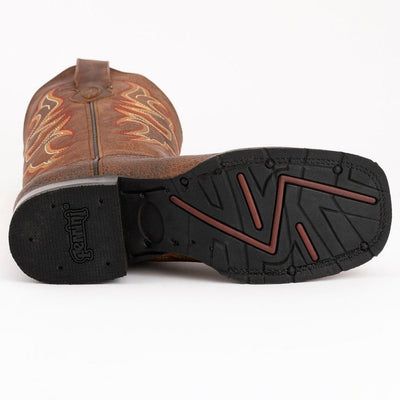 Men's Ferrini Toro Leather Boots Handcrafted Brandy 5   - from alligatorwarehouse.com