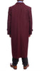 Mens Full Length Overcoat Burgundy Wool Double Breasted Trench Coat 4   - from alligatorwarehouse.com