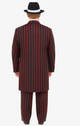 Mens Gangster Zoot Suit in 3 Colors  Chalk Stripe - Black and Red - Black and Gold - Black and White