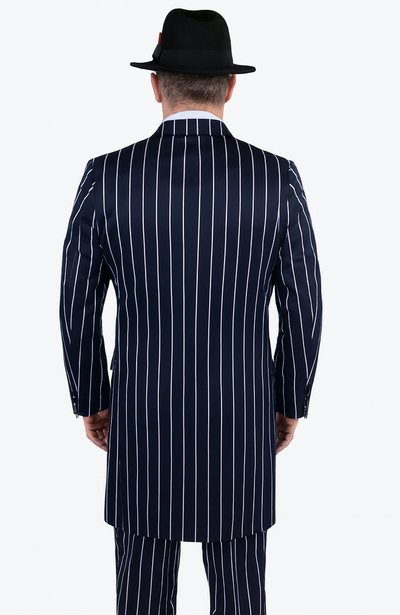 Mens Gangster Zoot Suit in 3 Colors  Chalk Stripe - Black and Red - Black and Gold - Black and White 4 Zoot-200  - from alligatorwarehouse.com