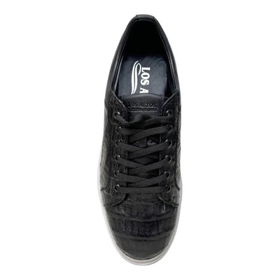 Men's Genuine Full Caiman Belly Skin Sneakers - Black 5 LAB-ZSM028205-060  - from alligatorwarehouse.com