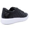 Men's Genuine Full Caiman Belly Skin Sneakers - Black 4 LAB-ZSM028205-060  - from alligatorwarehouse.com