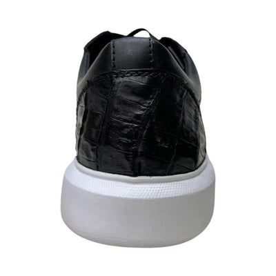 Men's Genuine Full Caiman Belly Skin Sneakers - Black 6 LAB-ZSM028205-060  - from alligatorwarehouse.com