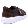 Men's Genuine Full Caiman Belly Skin Sneakers - Brown 5 LAB-ZSM028207-060  - from alligatorwarehouse.com