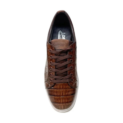 Men's Genuine Full Caiman Belly Skin Sneakers - Brown 6 LAB-ZSM028207-060  - from alligatorwarehouse.com