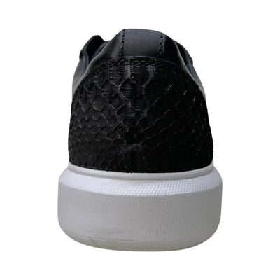 Men's Genuine Full Python Skin Sneakers - Black 5 LAB-ZSM025705-060  - from alligatorwarehouse.com