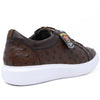 Men's Genuine Full Quill Ostrich Leather Sneakers - Brown 4 LAB-ZSM020307-060  - from alligatorwarehouse.com