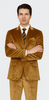 Men’s Gold Velvet Peak Lapel Suit – 2-Piece Skinny Fit Tazzio Formalwear 5   - from alligatorwarehouse.com