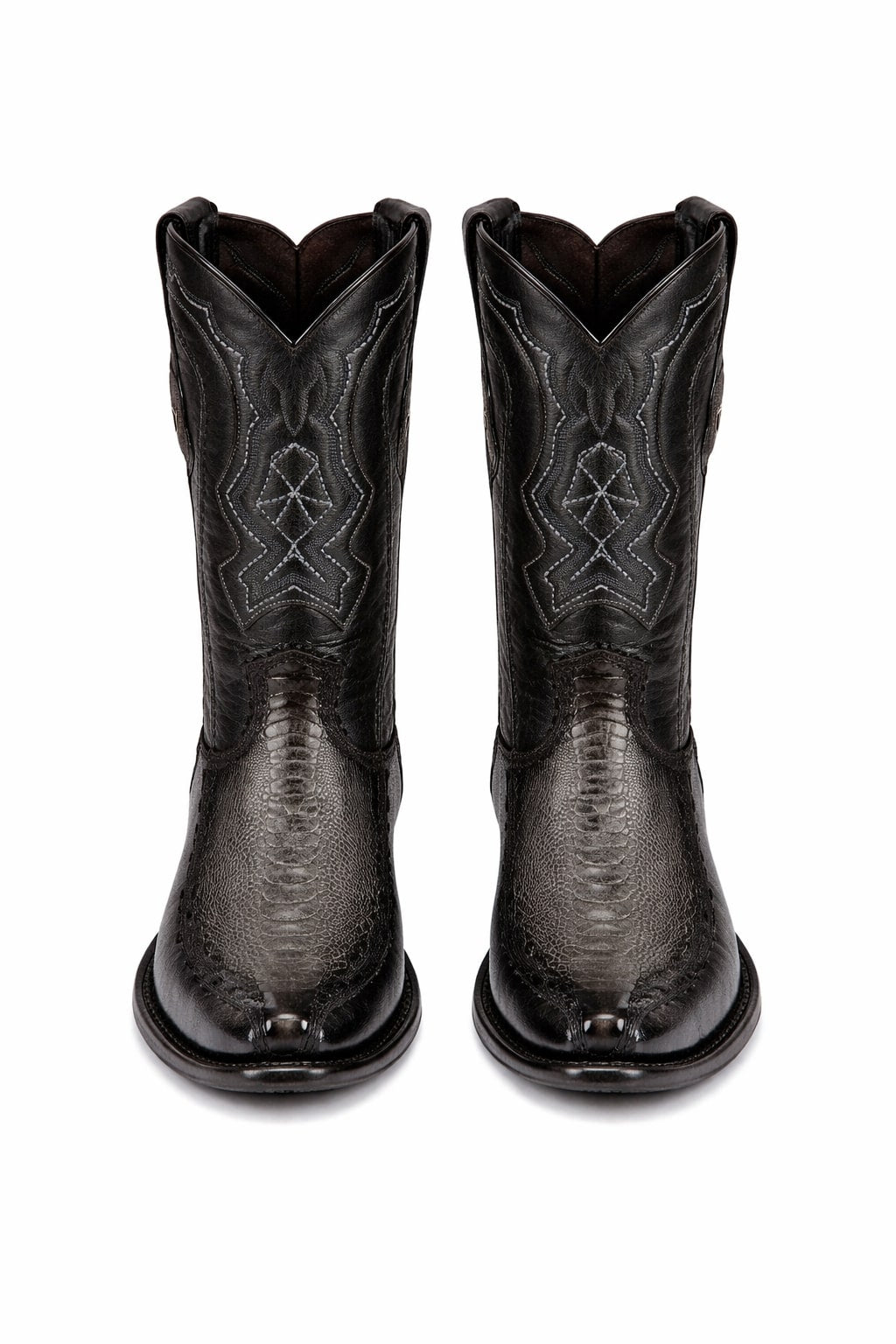 Men's Wild West Ostrich Leg with Deer Dubai Toe Boots 279F05