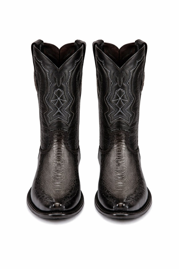 Men's Wild West Ostrich Leg with Deer Dubai Toe Boots 279F05