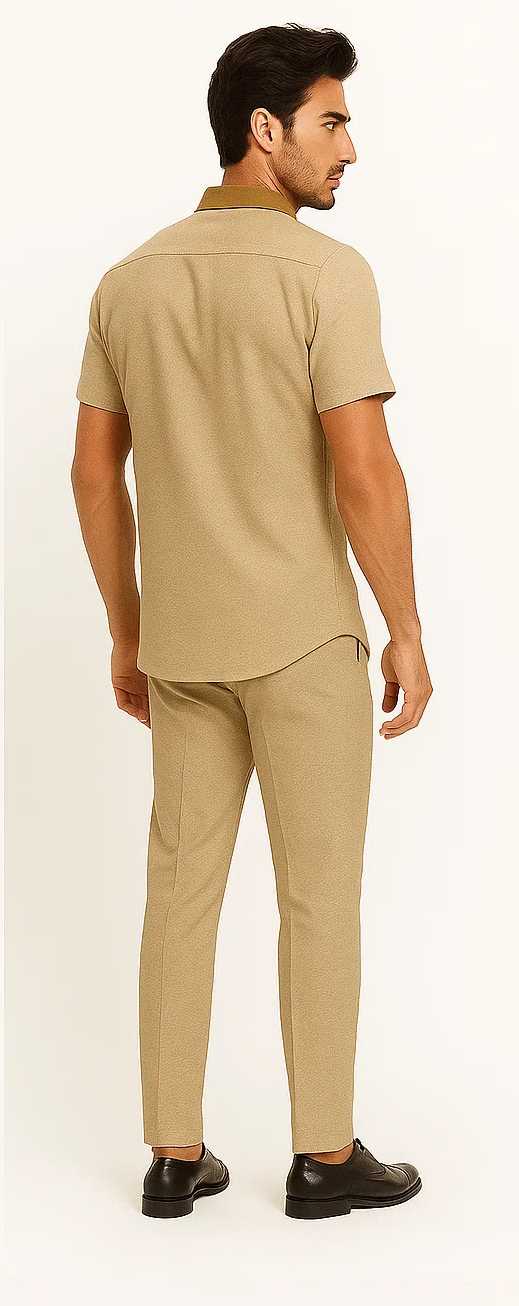 Men’s Houndstooth Walking Suit by Dreams by Zacchi – 2 Piece Lei sure Set in camel- $99 4   - from alligatorwarehouse.com