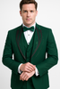 Hunter Green Italian Wool 3-Piece Modern Fit Tuxedo 4   - from alligatorwarehouse.com