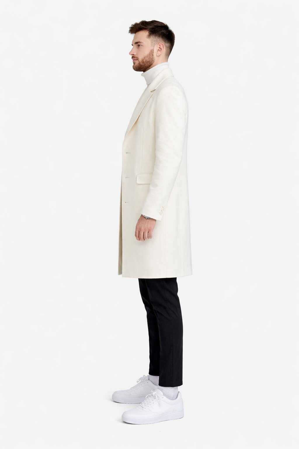 Mens White Overcoat - White Topcoat For Men