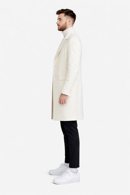 Mens White Overcoat - White Topcoat For Men