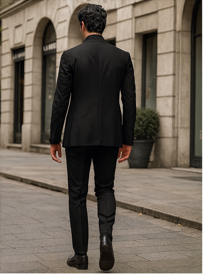 Mens John Wick Vested Black Suit Costume