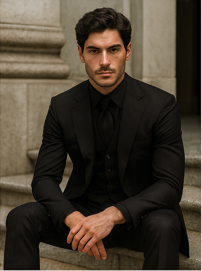 Mens John Wick Vested Black Suit Costume 5 YG-6858  - from alligatorwarehouse.com