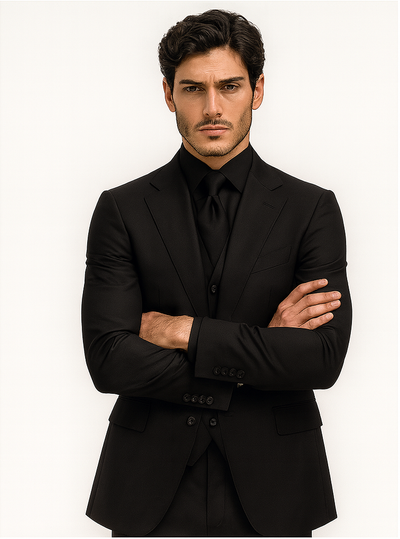 Mens John Wick Vested Black Suit Costume 7 YG-6858  - from alligatorwarehouse.com