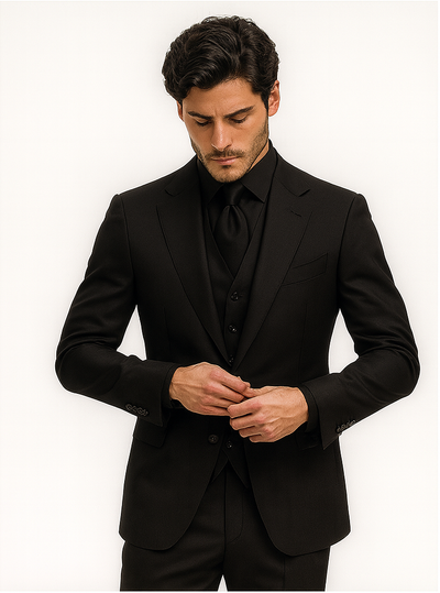 Mens John Wick Vested Black Suit Costume 10 YG-6858  - from alligatorwarehouse.com